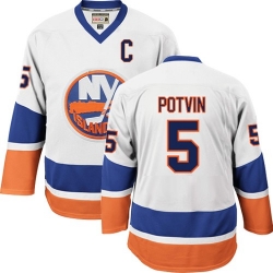 Denis Potvin CCM New York Islanders Premier White Throwback NHL Jersey