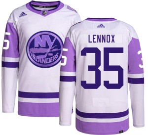 Tristan Lennox Men's Adidas New York Islanders Authentic Hockey Fights Cancer Jersey