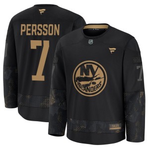 Stefan Persson Youth Fanatics New York Islanders Premium Black 2024 Military Appreciation Practice Jersey