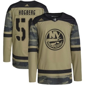 Marcus Hogberg Youth Adidas New York Islanders Authentic Camo Military Appreciation Practice Jersey