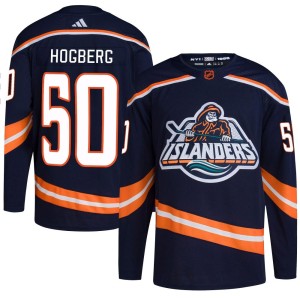 Marcus Hogberg Men's Adidas New York Islanders Authentic Navy Reverse Retro 2.0 Jersey