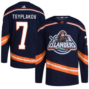 Maxim Tsyplakov Men's Adidas New York Islanders Authentic Navy Reverse Retro 2.0 Jersey