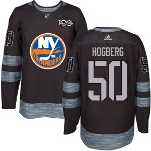 Marcus Hogberg Men's New York Islanders Authentic Black 1917-2017 100th Anniversary Jersey