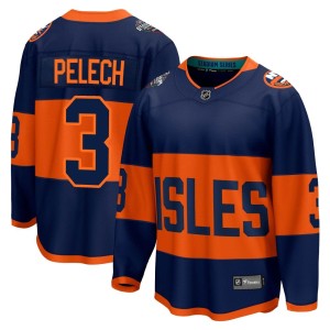 Adam Pelech Men's Fanatics Branded New York Islanders Breakaway Navy 2024 Stadium Series Jersey