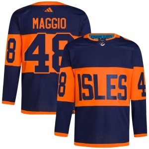 Matthew Maggio Men's Adidas New York Islanders Authentic Navy 2024 Stadium Series Primegreen Jersey