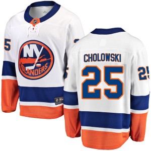 Dennis Cholowski Men's Fanatics Branded New York Islanders Breakaway White Away Jersey