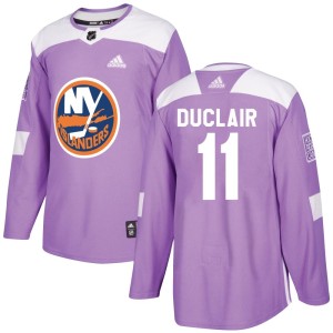 Anthony Duclair Youth Adidas New York Islanders Authentic Purple Fights Cancer Practice Jersey