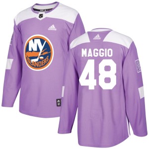 Matthew Maggio Youth Adidas New York Islanders Authentic Purple Fights Cancer Practice Jersey