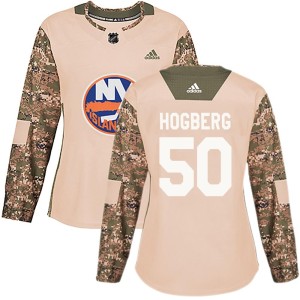 Marcus Hogberg Women's Adidas New York Islanders Authentic Camo Veterans Day Practice Jersey