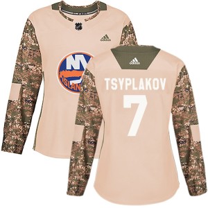 Maxim Tsyplakov Women's Adidas New York Islanders Authentic Camo Veterans Day Practice Jersey