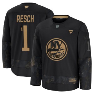 Glenn Resch Men's Fanatics New York Islanders Premium Black 2024 Military Appreciation Practice Jersey