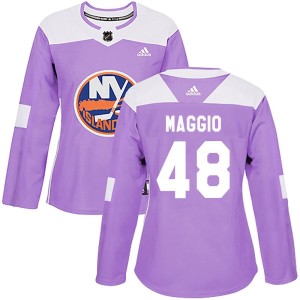 Matthew Maggio Women's Adidas New York Islanders Authentic Purple Fights Cancer Practice Jersey