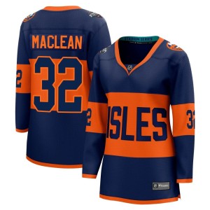 Kyle Maclean Women's Fanatics Branded New York Islanders Breakaway Navy Kyle MacLean 2024 Stadium Series Jersey