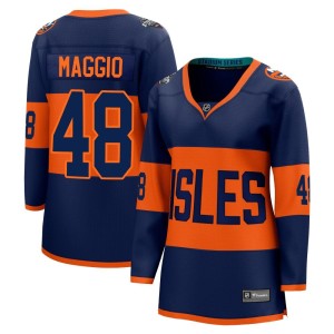 Matthew Maggio Women's Fanatics Branded New York Islanders Breakaway Navy 2024 Stadium Series Jersey