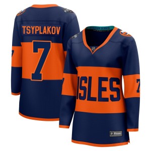 Maxim Tsyplakov Women's Fanatics Branded New York Islanders Breakaway Navy 2024 Stadium Series Jersey